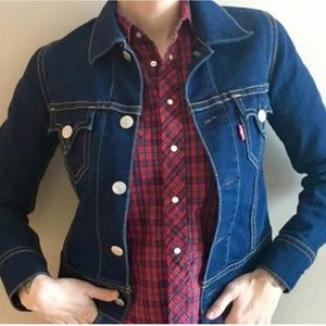Levi’s Type 1 Iconic Crop Denim Jacket, Size Medium